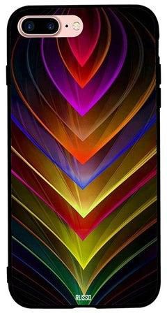 Skin Case Cover -for Apple iPhone 8 Plus Cover Colorful Design Flow Pattern غطاء بنمط تدفق الألوان