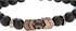 Alwan Onyx, Hematite and Agate Elastic Bracelet for Men - EE3838HCAT