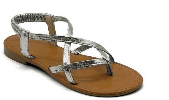 Fourteen Woman Sandals Flats-Mixed-Dark Silver