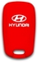 Hanso Silicone Car Key Cover For Hyundai - Red