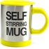 Self Stirring Mug Cup Hot Drink Tea Coffee Gadget Travel Camping Summit Yellow