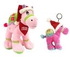 Bundle item - Pink camel with Santa hat with Merry Christmas print on red bandana, size 18cm + Dark Pink key ring with Santa Hat 12cm