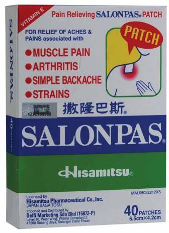 Salonpas Patch Pain Reliever 40pcs