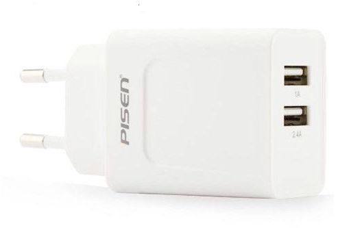 Pisen Dual USB PC tablet and smart phone charger‫(2.4A)