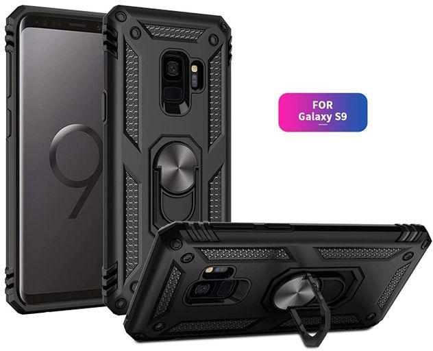 Samsung Galaxy S9 - Shock Proof Case (Pouch) With Magnetic Ring Holder/Stand