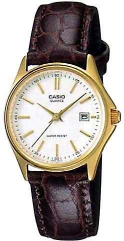 Casio Women's White Dial Leather Band Watch - LTP-1183Q-7ADF