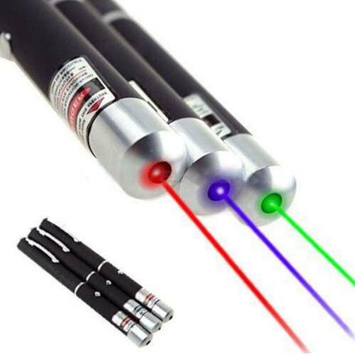 3PCS 5mw Red+Green+Blue Purple Laser Pointer Pen Visible Beam Light Lazer RF 