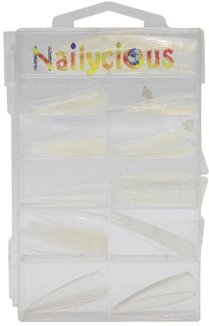 Stiletto Nail tips, 100 pieces per pack, transparent By Nailycious