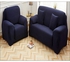 Solid Pattern Sofa Slipcover Blue