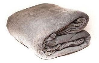 Grey Fleece Plush Queen Size Blanket