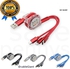 USB Charger 3 In 1 USB Cable Micro/Type C/Android/iPhone Cable Retractable Fast Charger Cable - RED