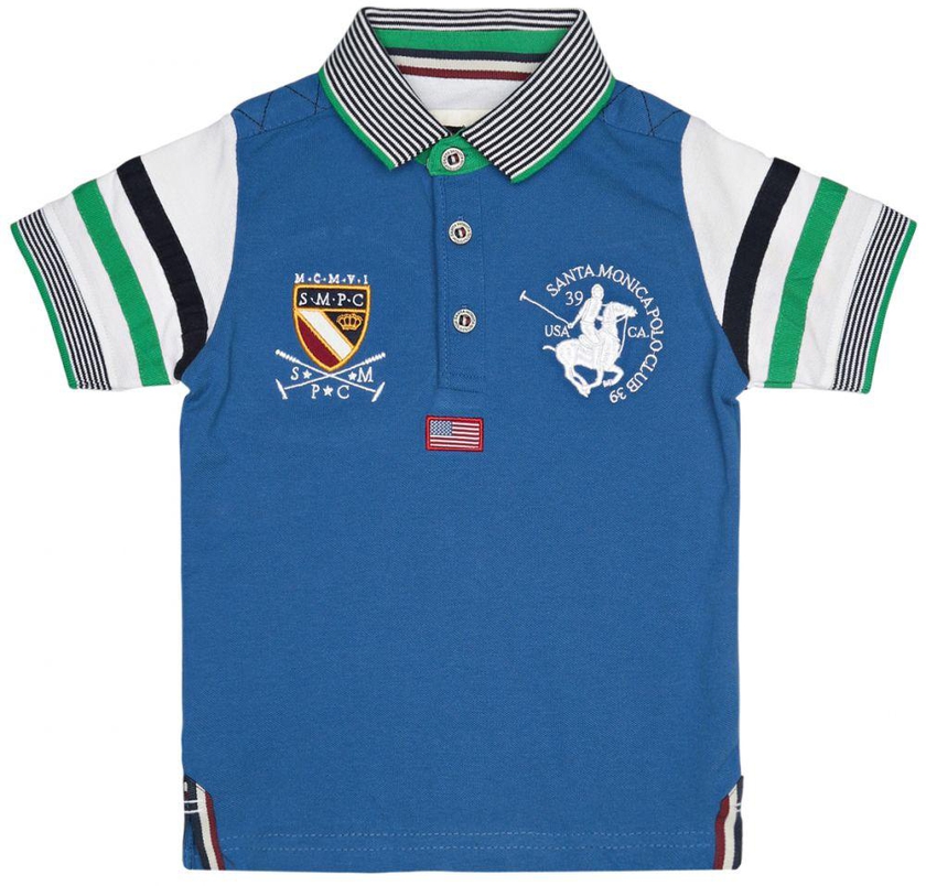 Santa Monica M167691C Polo Shirt for Boys - 5 - 6 Years, Royal Blue