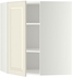METOD Corner wall cabinet with shelves - white/Bodbyn off-white 68x80 cm