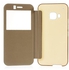 Window View Brushed Leather Folio Case and Screen Protector for HTC One M9 – Gold