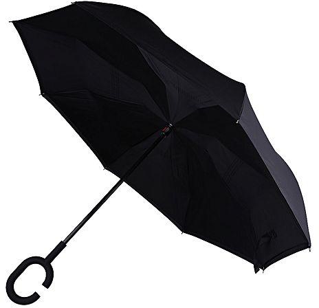 Kokobuy Travel Tool C Shape Double-Deck Reverse Waterproof Sunny Windproof Umbrella