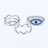 3 Pcs Set Of Silver Color Ring For Women - 02