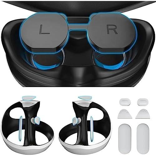 PS VR2 Accessories Kit Compatible with PS VR2, Lens Cover Protector for PS VR2 Headset and Anti-Slip Silicone Pad Button Protective Cover for VR2 Sense Controller, VR Accessories Protection