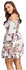 Nextmia Women Cold Shoulder Floral Print Mini Dress - White