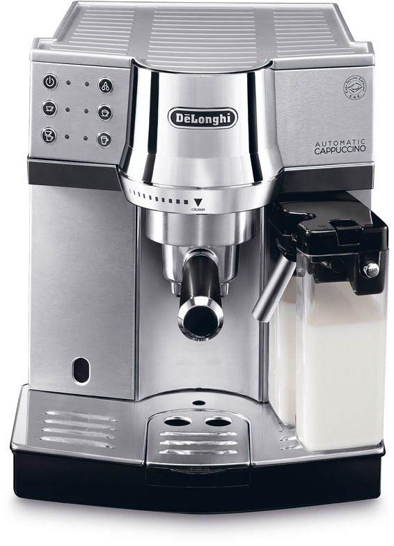 Delonghi Pump Espresso Machine with Simple Touch Machine 1450 Watts, Silver - EC850.M