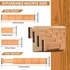 4pc set Bamboo Drawer Divider with inserts