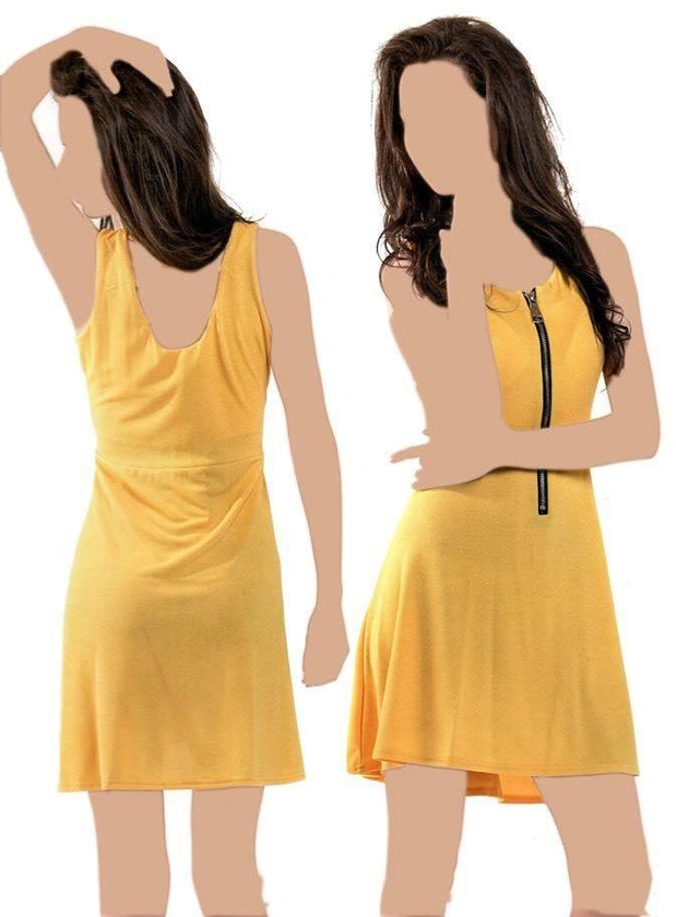طقم فستان اصفر رسمي - نساء