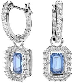 Swarovski Millenia Octagon Cut Drop Earrings  5619500 Blue