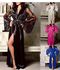 Long Bath Robe Satin Night Gown With Belt