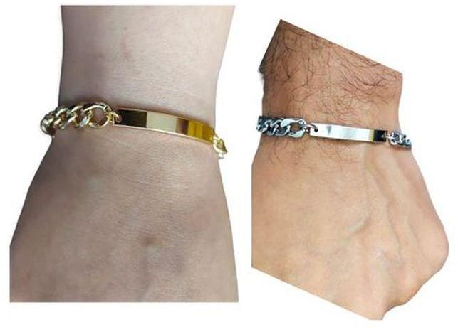Men's Bracelet Plated Silver, Platinum And Women Chinese Gold