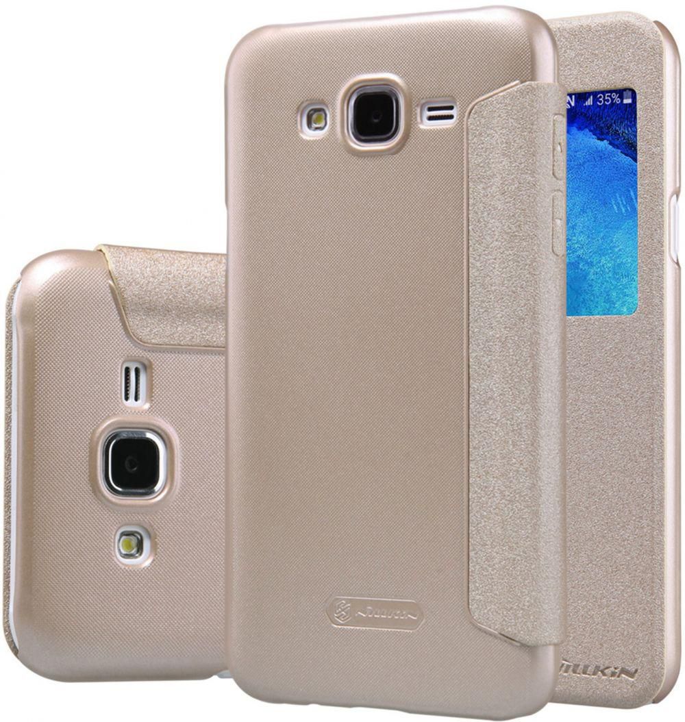 Samsung Galaxy J5 (Thin ed.) NEW LEATHER CASE [Gold Color]