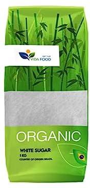 Vida Food Organic White Sugar Richer Taste & Healthier Than Refined Sugar Derived from Organic Sugarcane Plants Used in a Variety of Ways in Cooking, Baking & Other Applications 1 KG