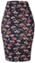 Canill Midi Length Fitted Pencil Skirt - Multicolour
