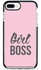 Protective Case Cover For Apple iPhone 8 Plus Girl Boss (Pink) Full Print