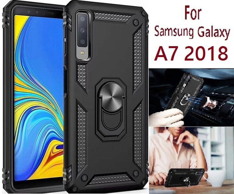 Samsung Galaxy A7 2018 - Armor Case (Pouch) With Magnetic Ring Holder/Stand