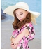 قبعة الشاطئ النسائية الصيف فيونكة الشاطئ قبعة سترو قبعة حافة واسعة