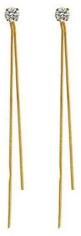 Eissely Women's Elegant Pearl Drop Dangle Long Chain Tassel Earrings Gold