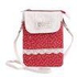 Damara Womens Floral Patterned Multilayer Utility Phone Pouch Red
