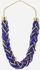 Style Europe Chunky Braided Necklace - Purple & Gold
