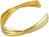VP Jewels Women's 18K Gold Plated Two-Tone Bangle, 10mm (wide) x 170mm long