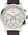 Guess Horizon Men's Cream Dial Leather Band Watch - W0380G2