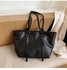 Big Tote Bag Trendy Large Capacity Bag Black