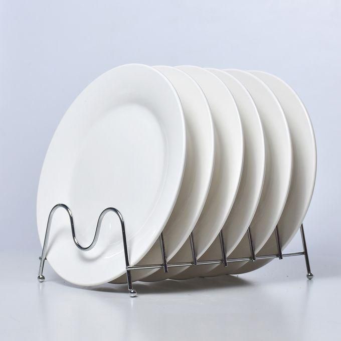 6pc Ceramic White Dinner Plates