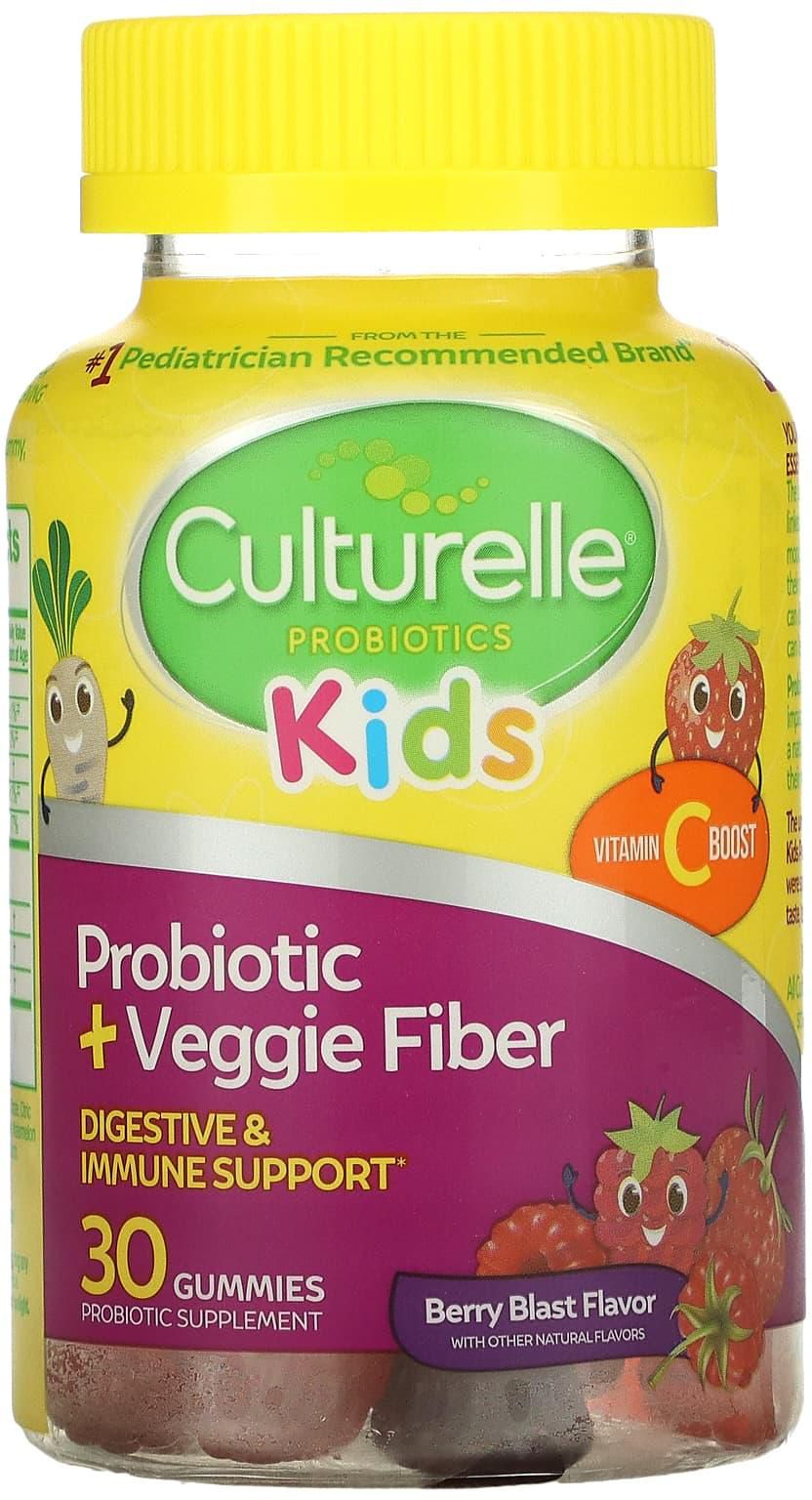 Culturelle (كالتورال)‏, علكات بروبيوتيك للأطفال، نكهة معززة من التوت، 30 علكة مرة واحدة يوميًا
