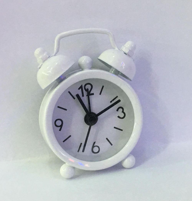 Mini clock souvenirs white color