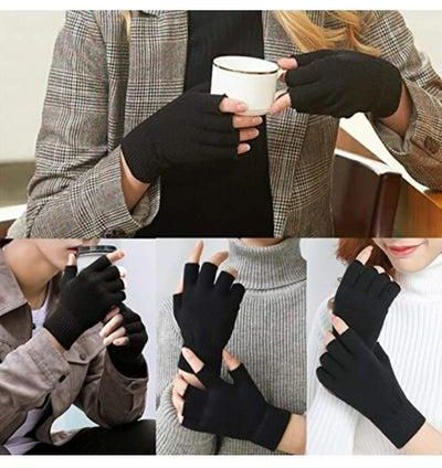 Women half fingers gloves girly mobile , winter wool gloves