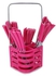 24 Piece Cutlery Set With Caddy - Pink