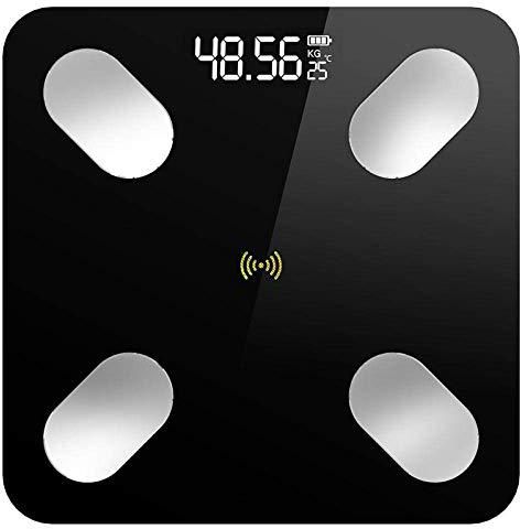 HYY-YY Weighing scale Bathroom Scales, Body Fat Balance Scale, Intelligent Electronic LED Digital Weight Balance Bluetooth Analysis Scale, 180Kg, Black