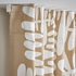 MAJSMOTT Curtains, 1 pair - beige/white 145x300 cm