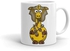 Giraffe Pharaoh Mug - White