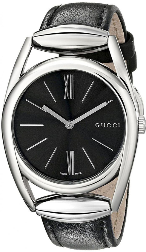 Gucci Black Leather Black dial Watch for Women's YA139401