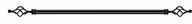 Roman Adjustable Curtain Rod, 150-300 cm, Black, Metal Single Rod Window Treatment Rod Drapery Rod
